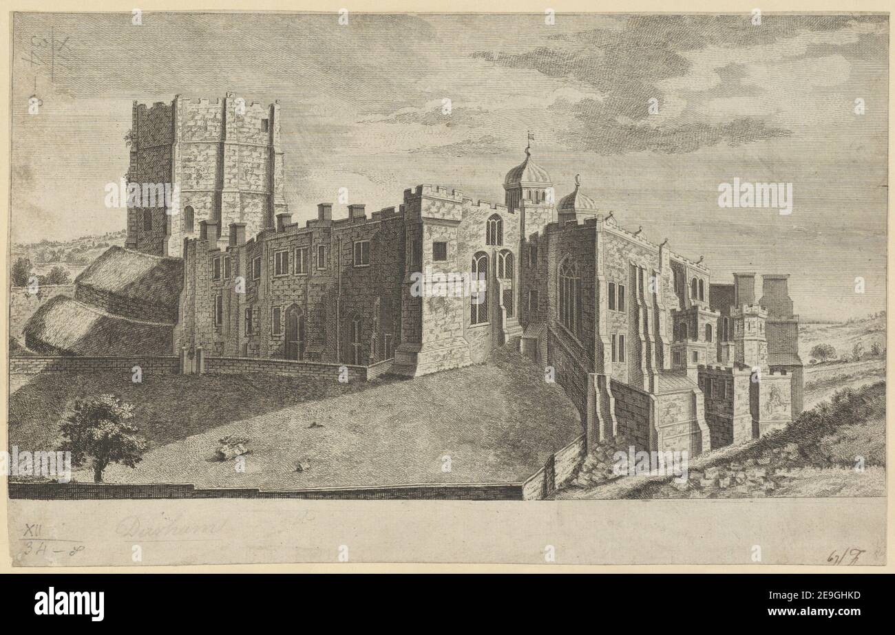 N.W. Blick auf Durham Castle, von der Hollow Croft . Autor Mynde, James 12,34.s. Ort der Veröffentlichung: [London] Verlag: [T. Forster] Erscheinungsdatum: [1754] Objekttyp: 1 Druckmedium: Radierung Maße: Platemark 19,1 x 37,0 cm ehemaliger Besitzer: Georg III., König von Großbritannien, 1738-1820 Stockfoto