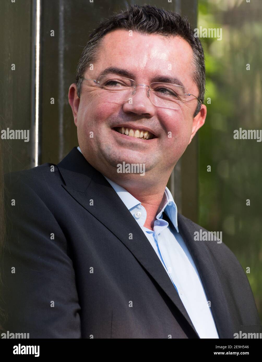 Montreal, Kanada - 8th. Jun 2017 - Éric Boullier aus Frankreich Motorsportingenieur und Manager auf dem öffentlichen Platz im Stadtzentrum von Montreal in Cana Stockfoto