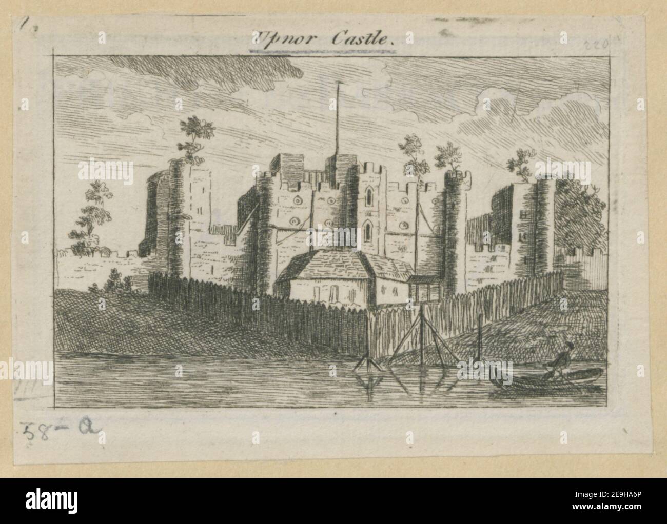 Upnor Castle. Autor Perry, Francis 18,58.a. Ort der Veröffentlichung: [London ?] Verlag: [Unbekannter Verlag] Erscheinungsdatum: [1760 c.] Art des Artikels: 1 Druck Medium: Radierung Maße: Plattenmark 17,2 x 11,3 cm. Ehemaliger Besitzer: George III., König von Großbritannien, 1738-1820 Stockfoto