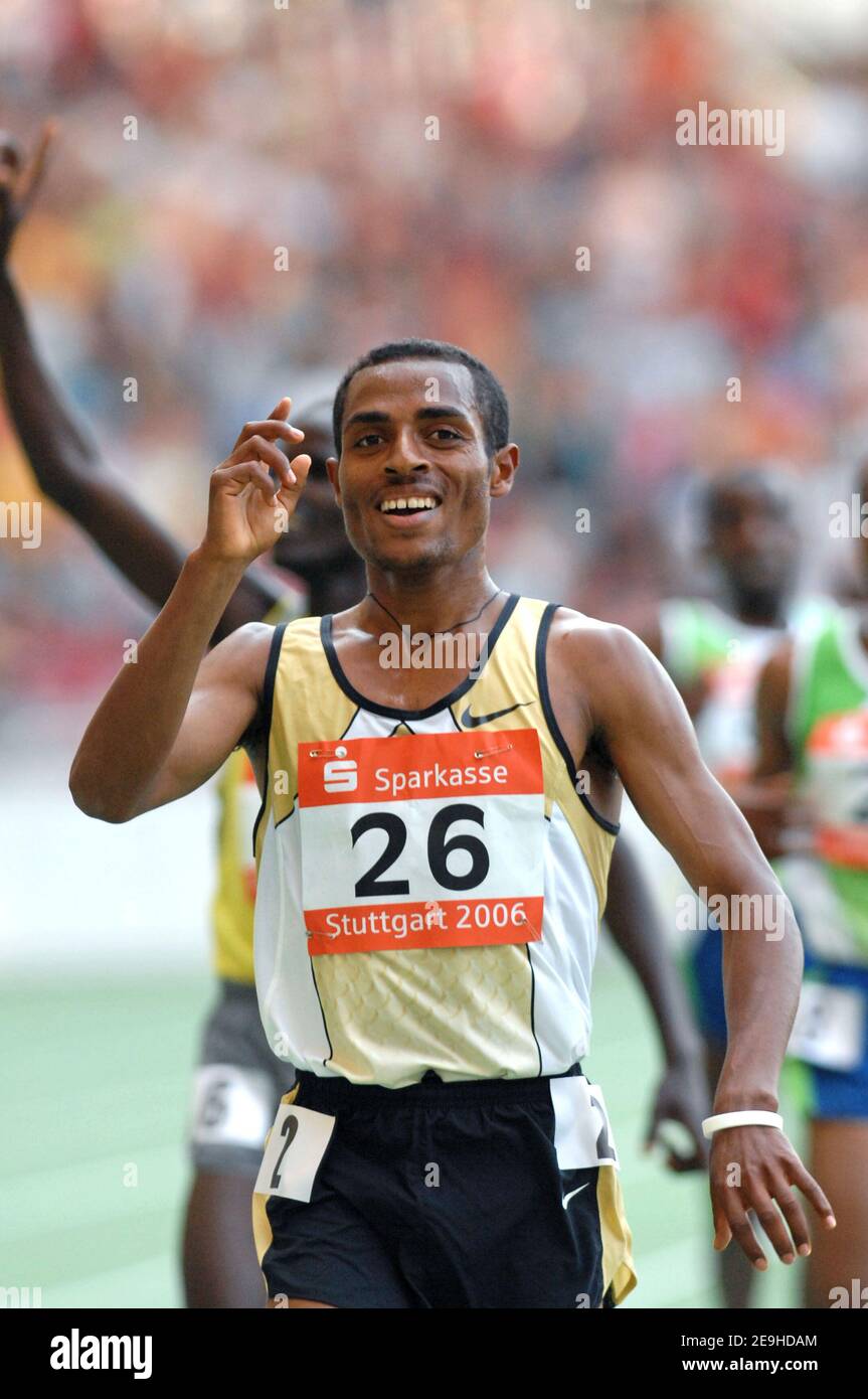 Die Äthiopierin Kenenisa Bekele performt am 10. September 2006 beim IAAF World Athletics Final 4th in Stuttgart auf 5000 Metern Männer. Foto von Stephane Kempinaire/Cameleon/ABACAPRESS.COM Stockfoto