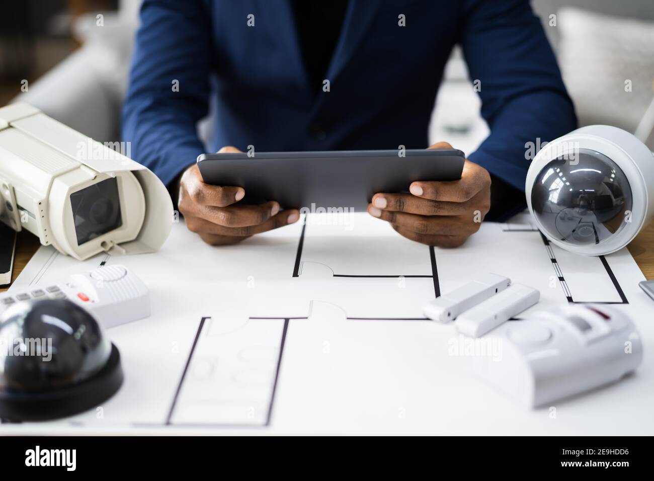 CCTV-Sicherheitssystem Alarm Home Office-Geräte Stockfoto