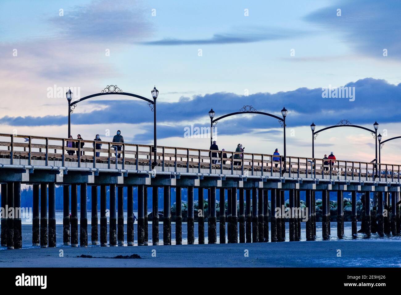 Kanadas längster Pier, White Rock, British Columbia, Kanada Stockfoto