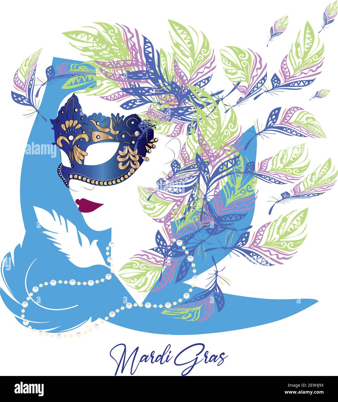 Mardi Gras Poster Stock Vektor