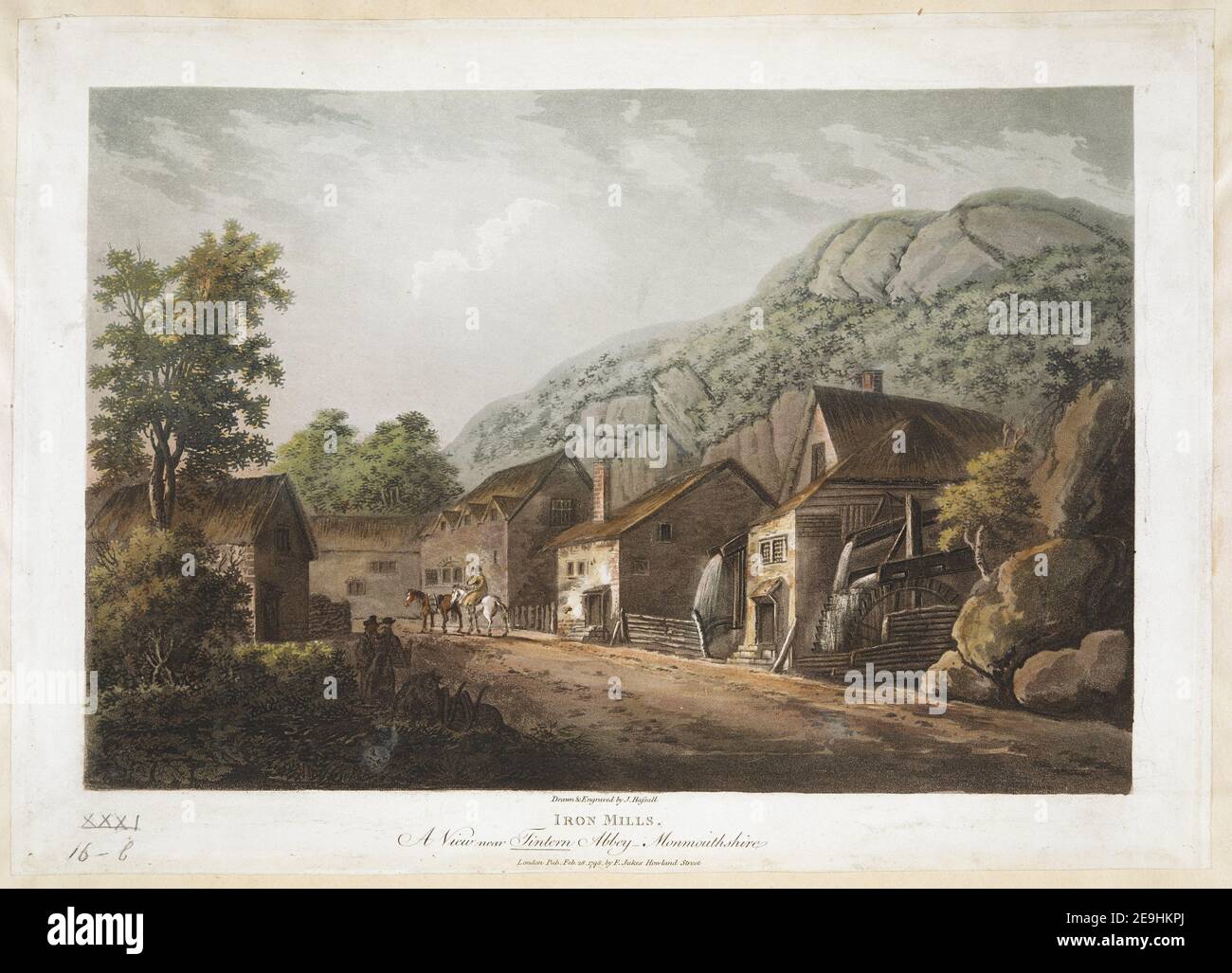 EISENMÜHLEN Autor Hassell, J. 31,16.l. Erscheinungsort: London Verlag: Pub. Feb 28 1798 von F. Jukes Howland Street., Erscheinungsdatum: [Februar 28 1798] Objekttyp: 1 Druckmedium: Aquatinta und Radierung mit Handkolorierung Maße: Blatt 26,5 x 37 cm ehemaliger Besitzer: George III., König von Großbritannien, 1738-1820 Stockfoto