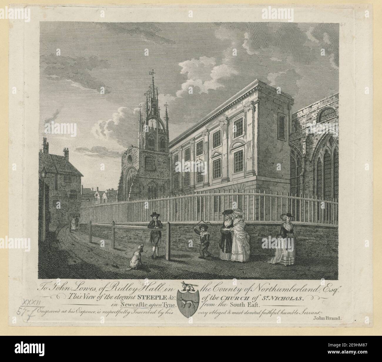 An John Lowes, von Ridley Hall, in der Grafschaft Northumberland, Esq.r. Diese Ansicht des eleganten KIRCHTURM &c. der KIRCHE von ST. NICHOLAS, in Newcastle upon Tyne, aus dem Südosten. Bildmaterialinformation: Titel: An John Lowes, von Ridley Hall, in der Grafschaft Northumberland, Esq.r. Diese Ansicht des eleganten KIRCHTURM, c. der KIRCHE von ST. NICHOLAS, in Newcastle upon Tyne, aus dem Südosten. 32,57.f. Erscheinungsort: [Newcastle] Verlag: [J. Brand] Veröffentlichungsdatum: [1789 c.] Art des Artikels: 1 Druckmedium: Radierung Abmessungen: Platemark 2 Stockfoto