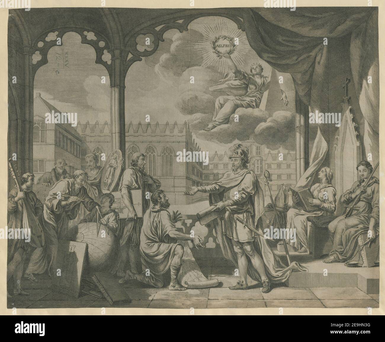 University College, Oxford Autor Green, James 35,12.c. Erscheinungsort: [Oxford] Verlag: [Oxford University Press] Erscheinungsdatum: [1753] Art der Publikation: 1 Print Medium: Radierung Maße: Blatt 34,6 x 42,7 cm (getrimmt below platemark, Removing both Green and Wale's Signatures) ehemaliger Besitzer: George III, King of Great Britain, 1738-1820 Stockfoto