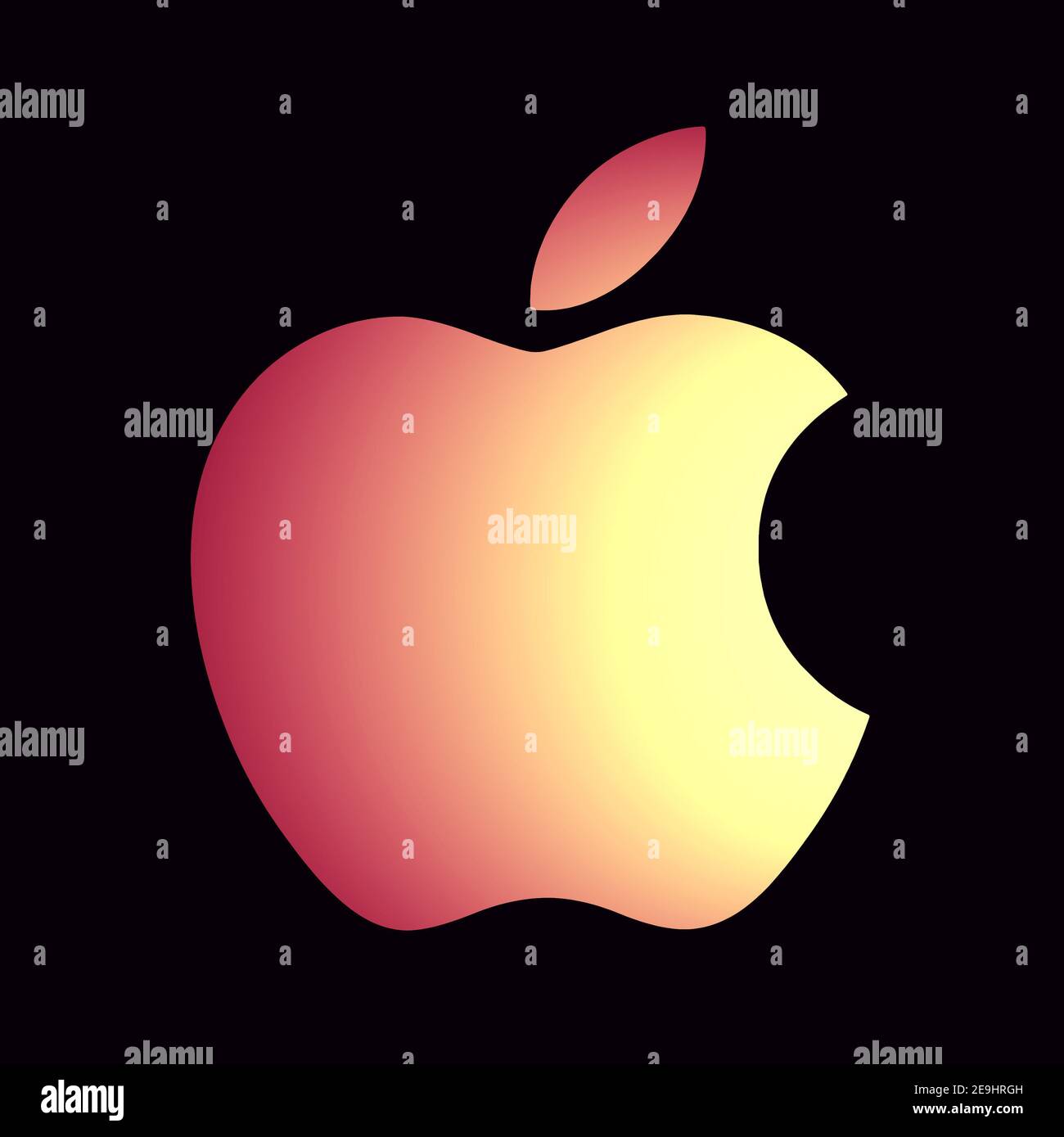 Apple Firmenlogo, konzeptuelles Isolate Stockfoto
