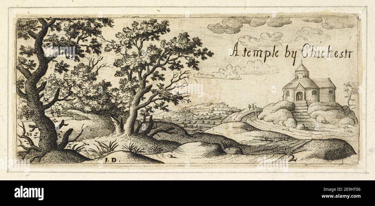 Ein Tempel von Chichestr. Autor Dunstall, John 42,19.a,2. Erscheinungsort: [Um 1660] Objekttyp: 1 Druckmedium: Radierung Maße: Blatt 6,1 x 13,7 cm ehemaliger Besitzer: George III, König von Großbritannien, 1738-1820 Stockfoto