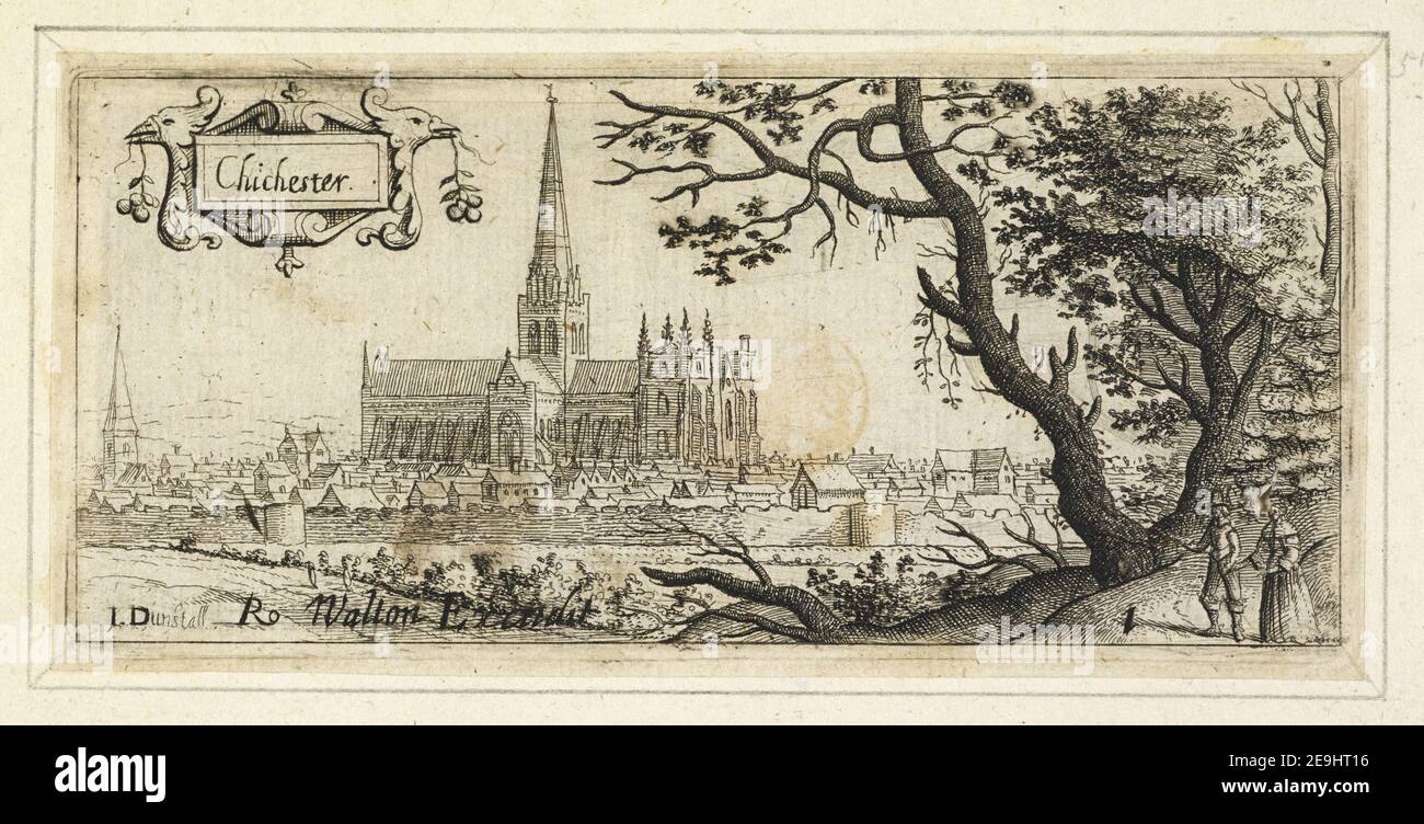 Chichester. Autor Dunstall, John 42,19.a,1. Erscheinungsort: [Um 1660] Objekttyp: 1 Druckmedium: Radierung Maße: Blatt 5,9 x 13,2 cm ehemaliger Besitzer: George III, König von Großbritannien, 1738-1820 Stockfoto