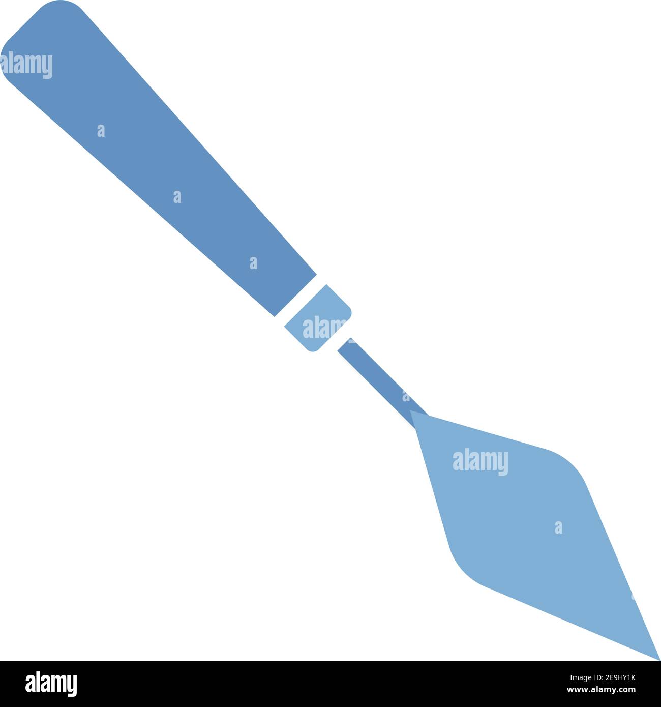 Blauer Malspatel, Illustration, Vektor auf weißem Hintergrund. Stock Vektor