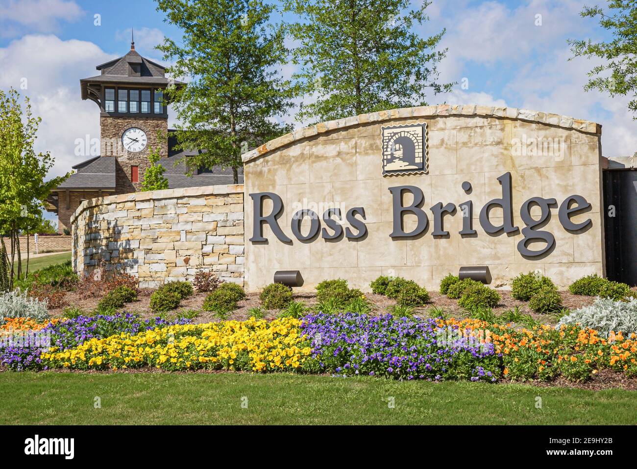 Alabama Hoover Renaissance Birmingham Ross Bridge Golf Resort & Spa, Eingangsschild, Robert Trent Jones Golf Trail, Stockfoto