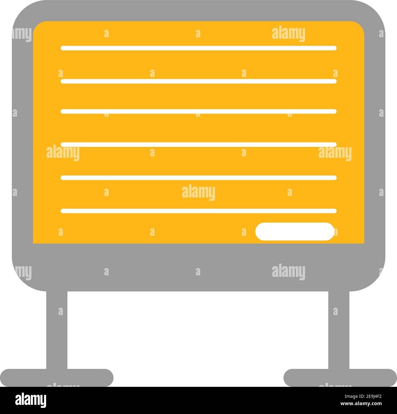 Smartboard, Illustration, Vektor auf weißem Hintergrund. Stock Vektor