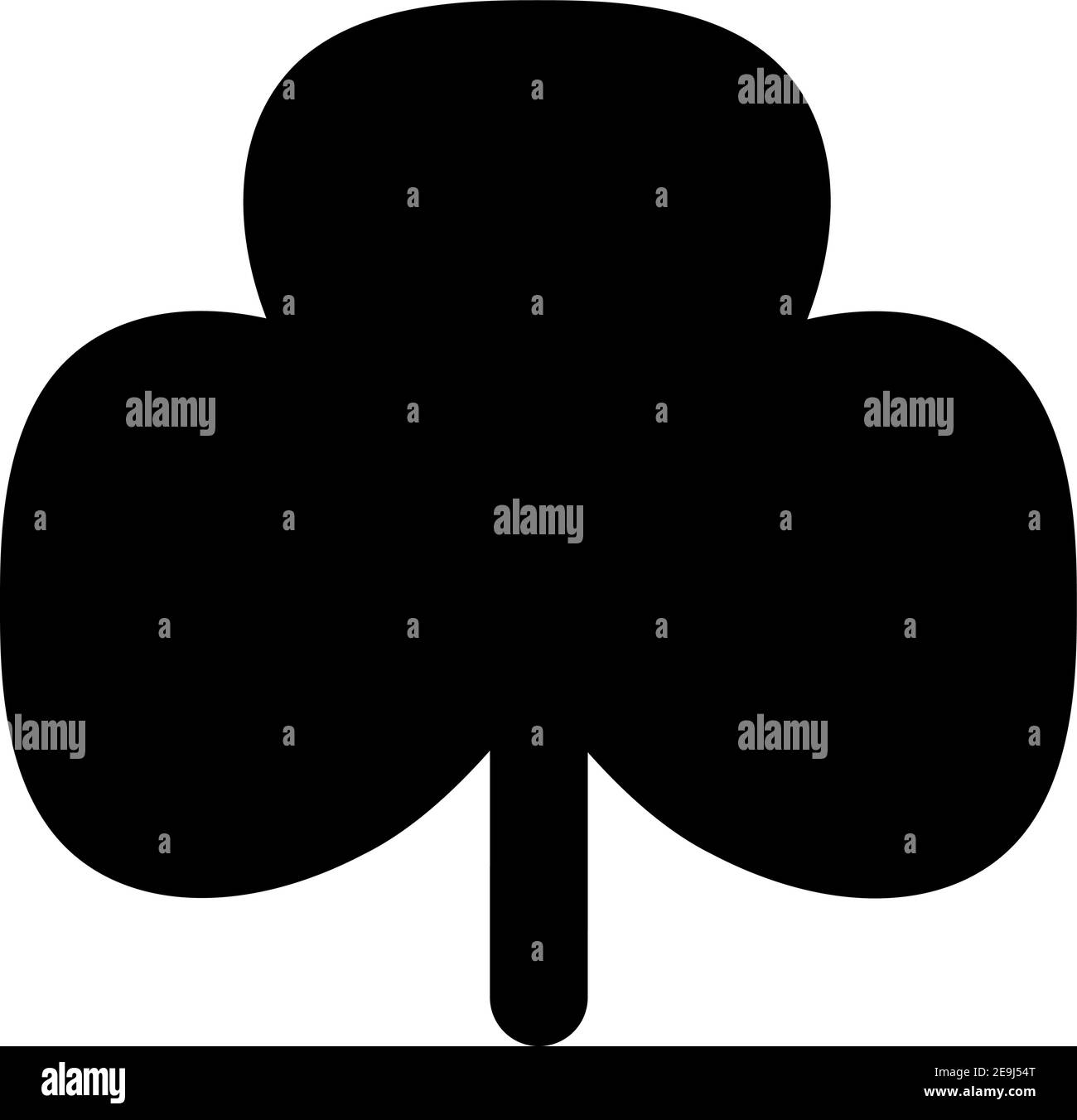 Blatt gefüllt mit schwarz, Illustration, Vektor auf weißem Hintergrund. Stock Vektor