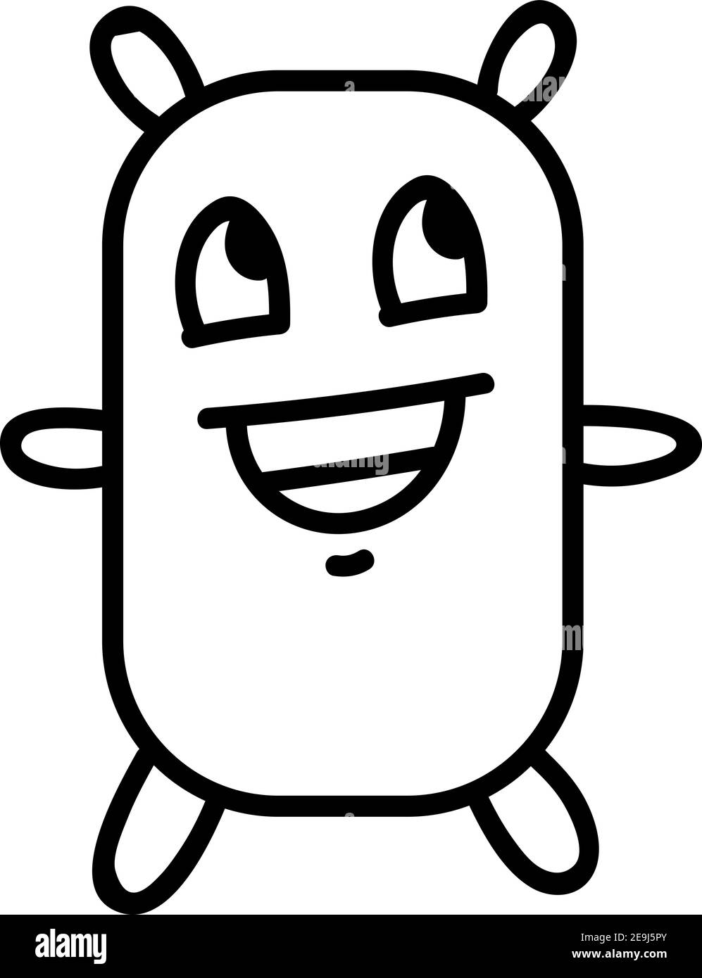 Aufgeregt Monster, Illustration, Vektor auf weißem Hintergrund. Stock Vektor