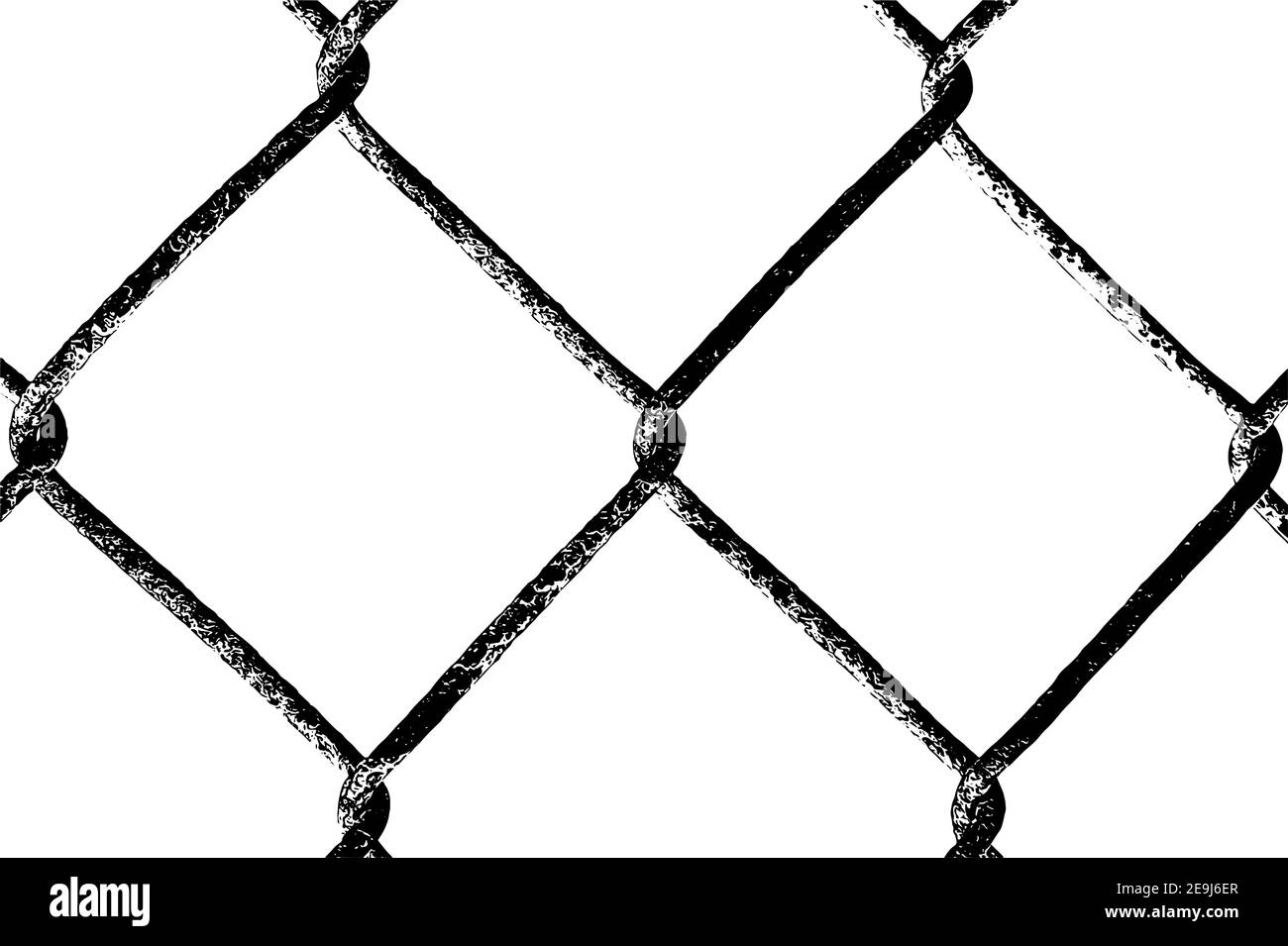 Vektorgrafik Kettengliederzaun in schwarz auf weißem Hintergrund Stock Vektor