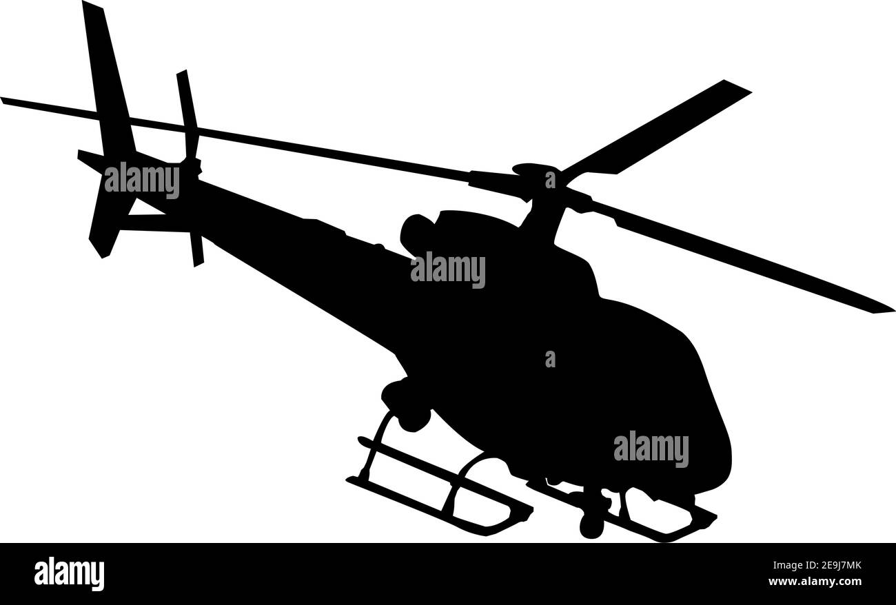 Hubschrauber Silhouette Vektor Grafik Stock Vektor