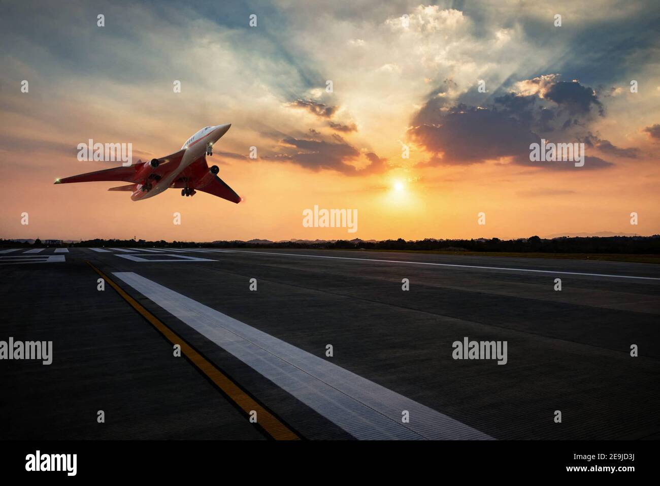 Handout Foto. DER US-Flugzeugbauer Aerion, dessen Jet AS2 verspricht, New York in 4,5 Stunden nach London zu fliegen, baut vor dem Produktionsstart des Überschallfahrzeugs im Jahr 2023 eine riesige neue globale Zentrale in Florida. Es ist ein großer Schritt nach vorn für das Unternehmen, das einen Teil der $300 Millionen Investitionen für die Entwicklung des über 110 Hektar großen Aerian Park in Melbourne, direkt neben dem Orlando Melbourne International Airport, verwenden wird. Der Business AS2 Jet mit 8-12 Passagieren wird mit Mach 1,4 (über 1.000 mph) fahren, was bedeutet, dass er sich dreieinhalb Stunden im Vergleich zur Standardfahrt sparen kann Stockfoto