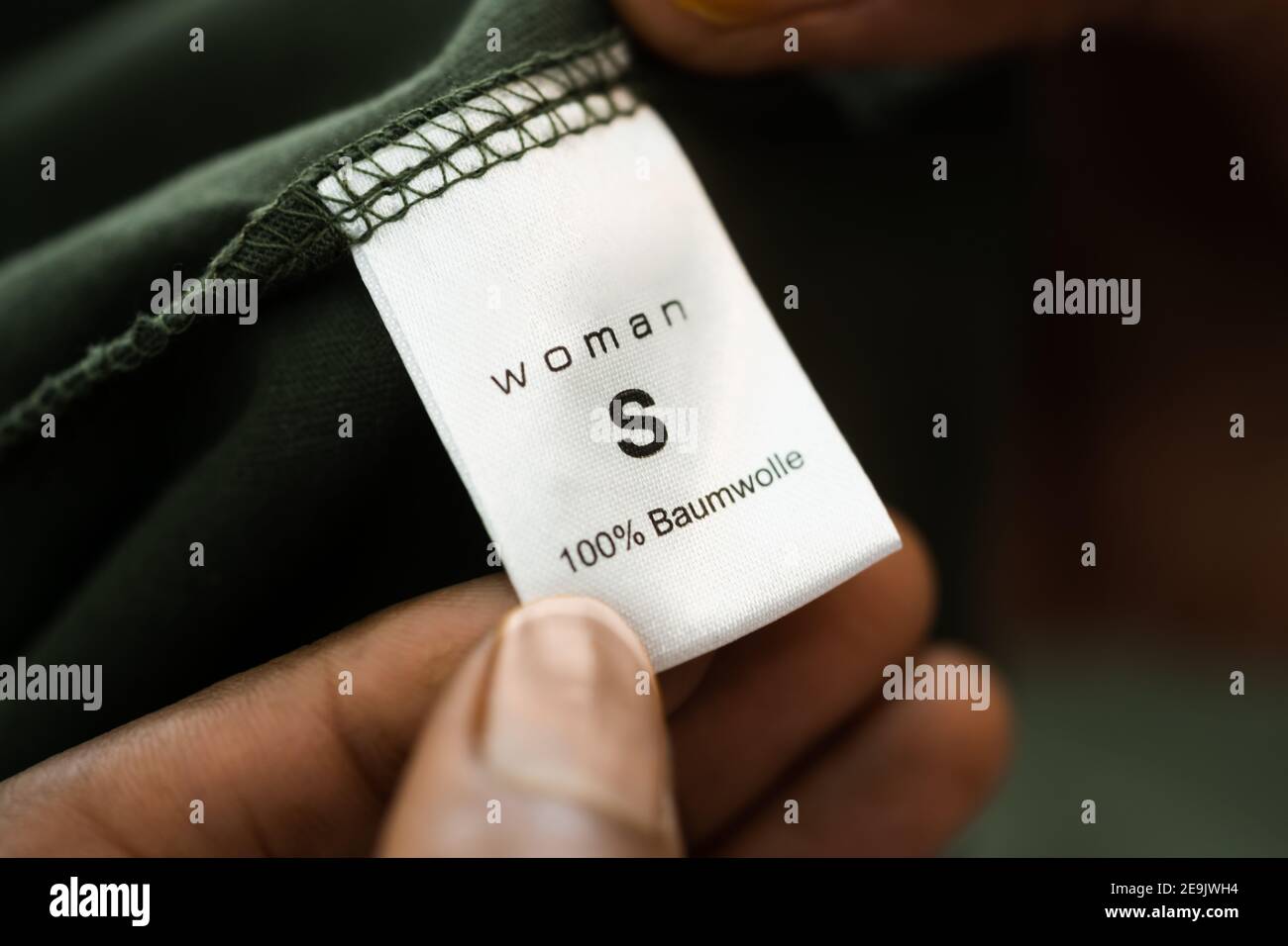Shirt Größe Kleidung Label-Symbol Auf Kleidung Stockfoto