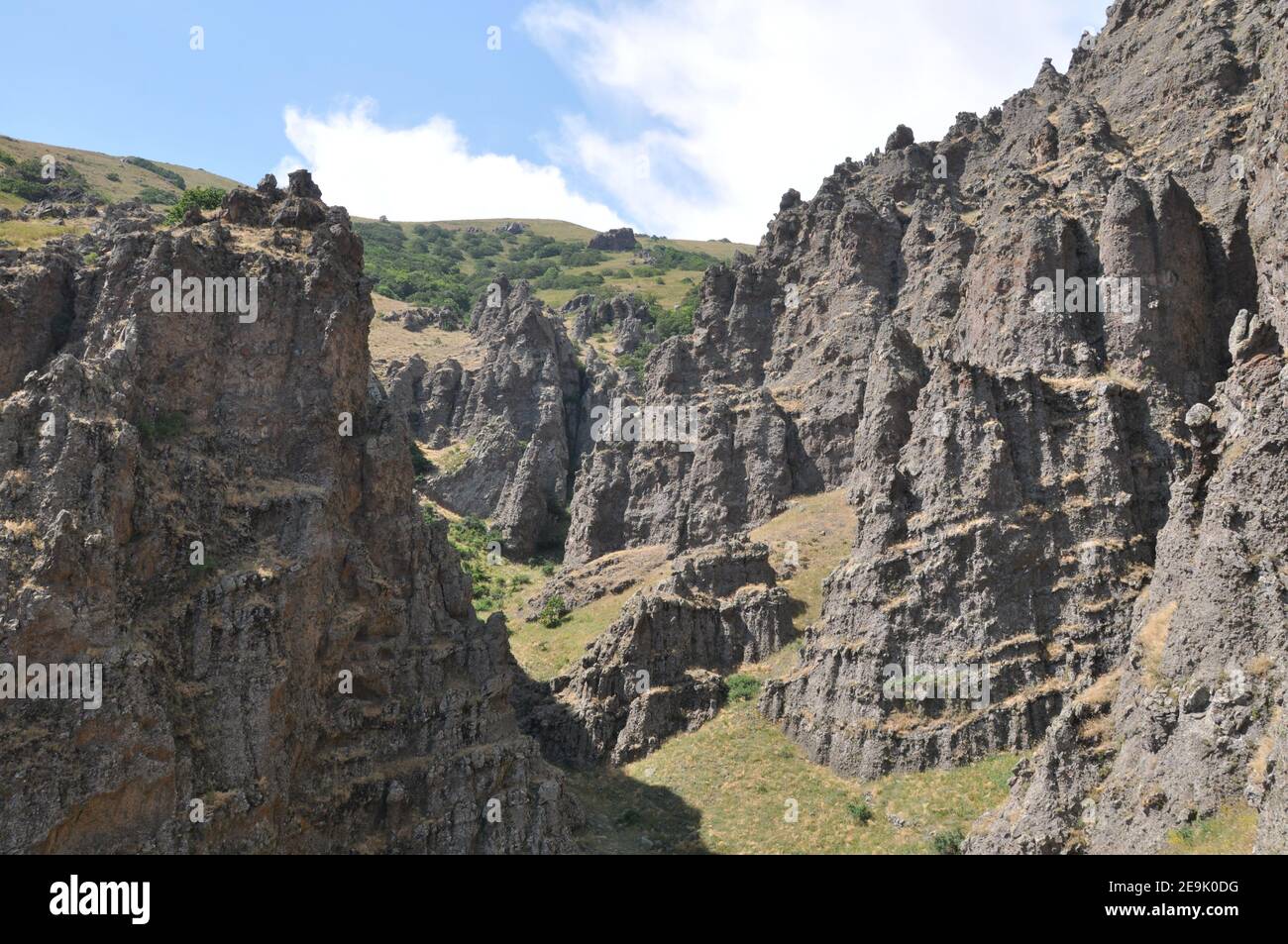 Faszinierende Ansicht der Symphonie der Steine in Garni, Provinz Kotayk, Armenien Stockfoto