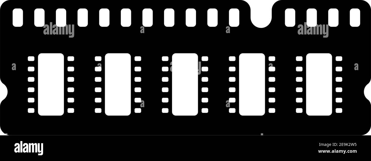Abbildung des Vektorsymbols für Computer-RAM (Random Access Memory) Stock Vektor