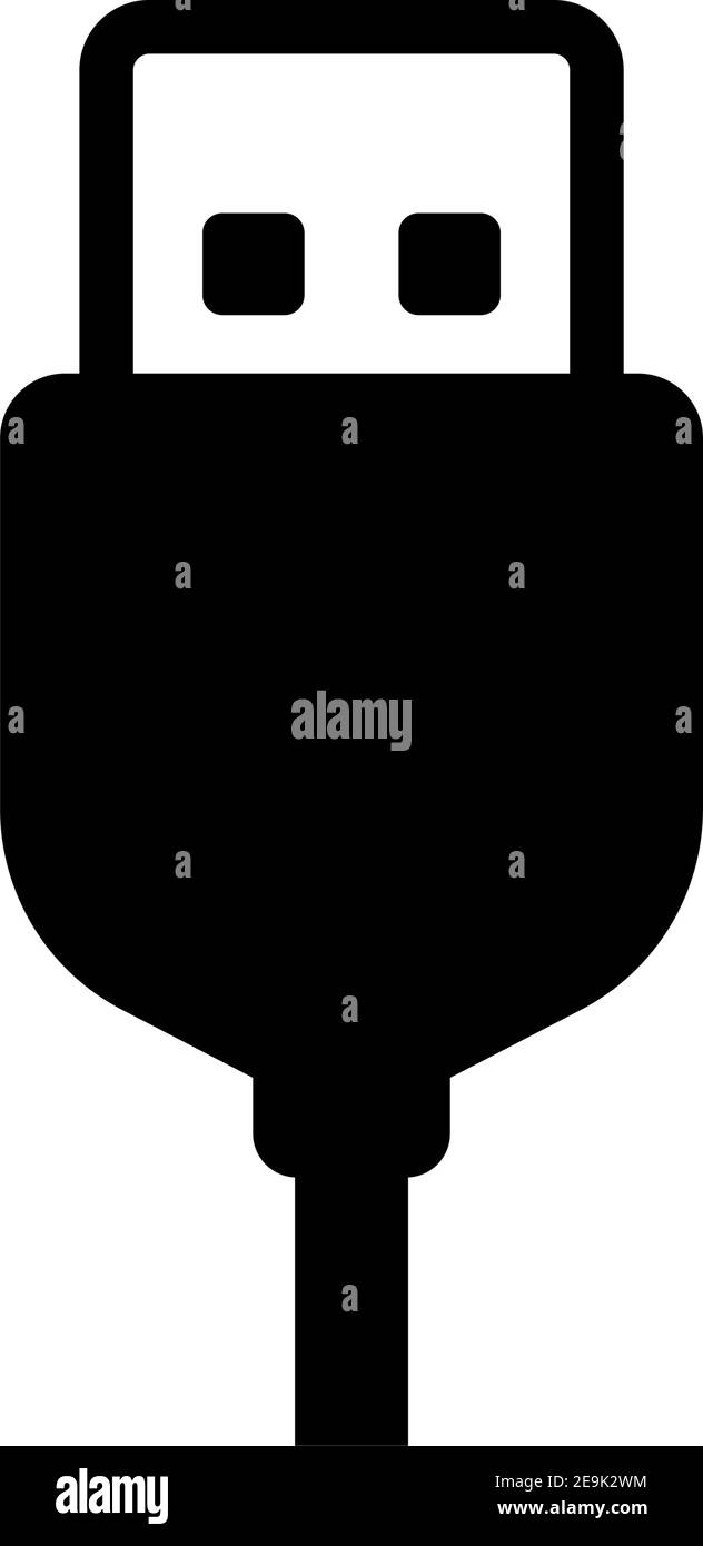 Abbildung des USB-Kabel-Vektorsymbols Stock Vektor