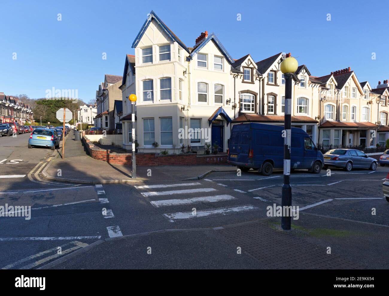 Zebrastreifen an der York Road, Douglas, Isle of man Stockfoto