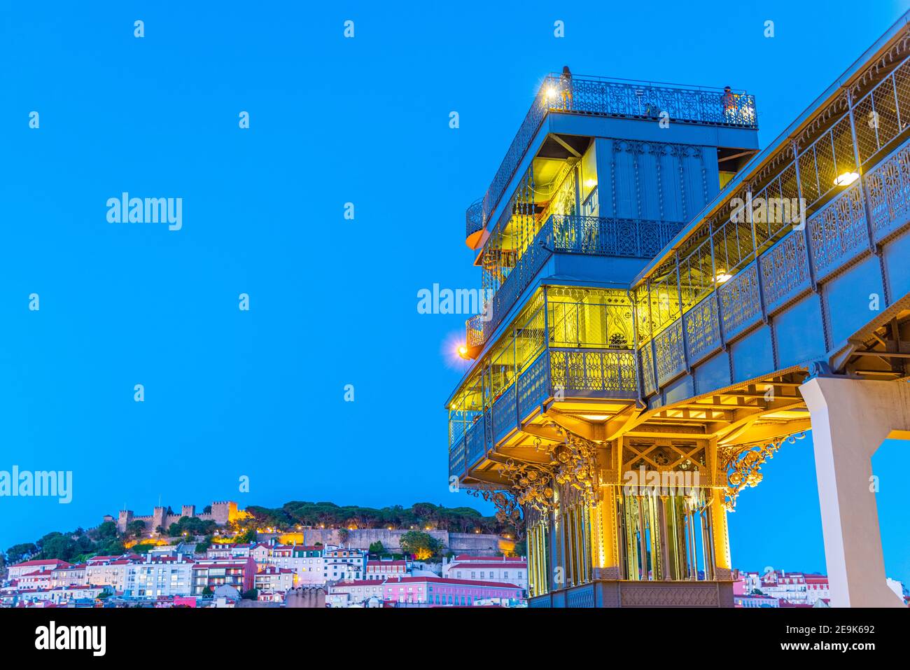 Elevador Santa Justa in Lissabon, Portugal Stockfoto