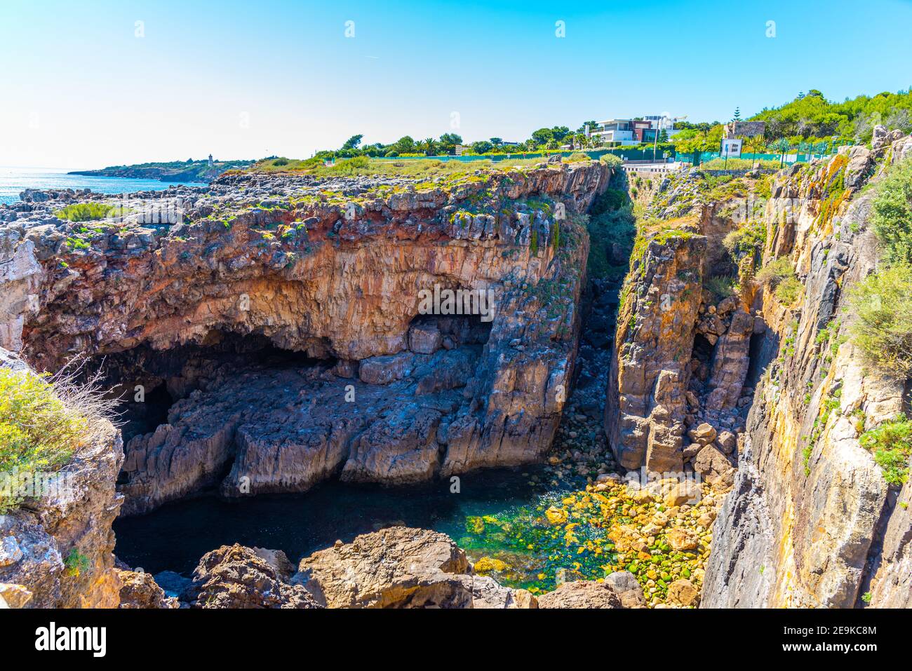 Boca do Inferno Höhle in der Nähe von Cascais, Portugal Stockfoto