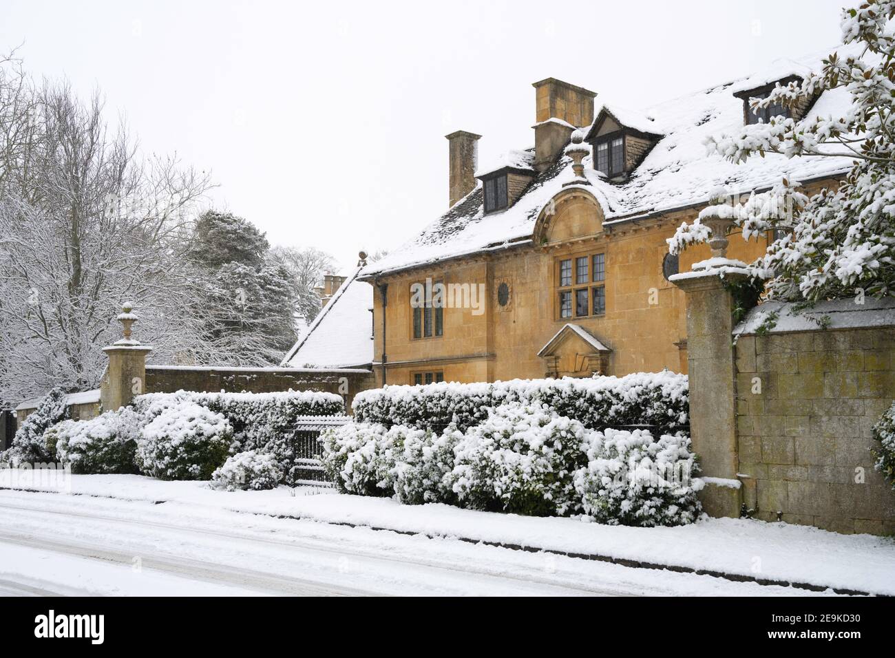 Winterzeit in Mickleton, Cotswolds, Gloucestershire, England. Stockfoto