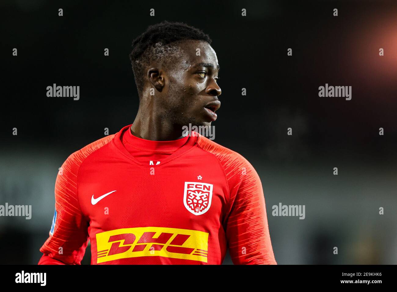 Farum, Dänemark. Februar 2021, 4th. Kamal-Deen Sulemana (10) des FC Nordsjaelland beim Superliga-Spiel 3F zwischen FC Nordsjaelland und Broendby BEI RIGHT to Dream Park in Farum. (Foto Kredit: Gonzales Foto/Alamy Live News Stockfoto