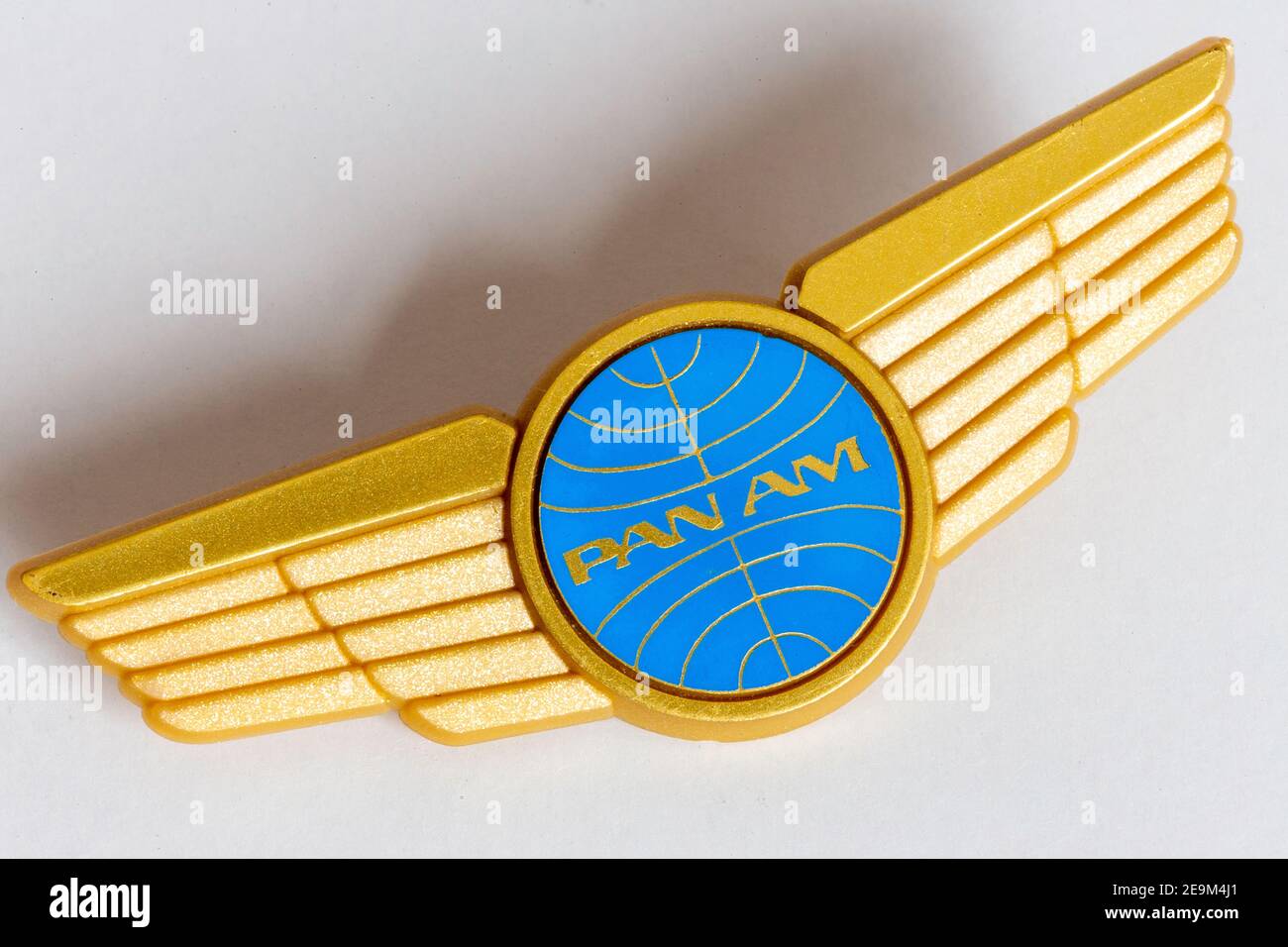 Vintage Pan American World Airways Kunststoff Junior Flügel, USA Stockfoto