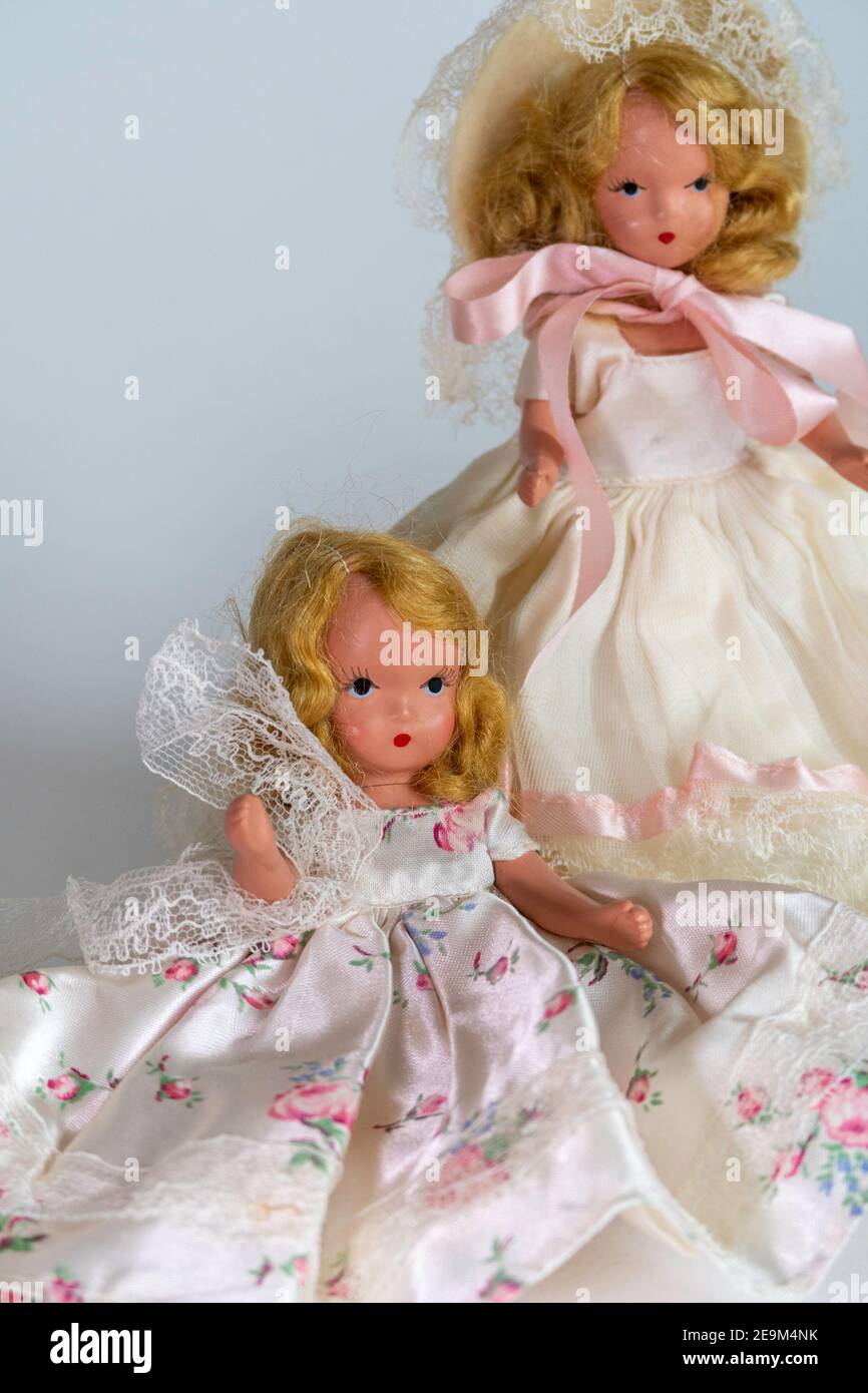Nancy Ann Storybook Dolls waren während der Mitte des zwanzigsten Jahrhunderts populär In den Vereinigten Staaten Stockfoto