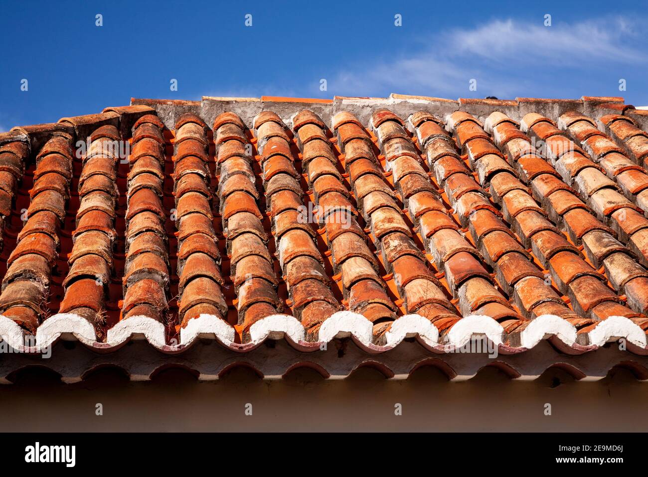 Rote Dachziegel, Madeira, Portugal Stockfoto