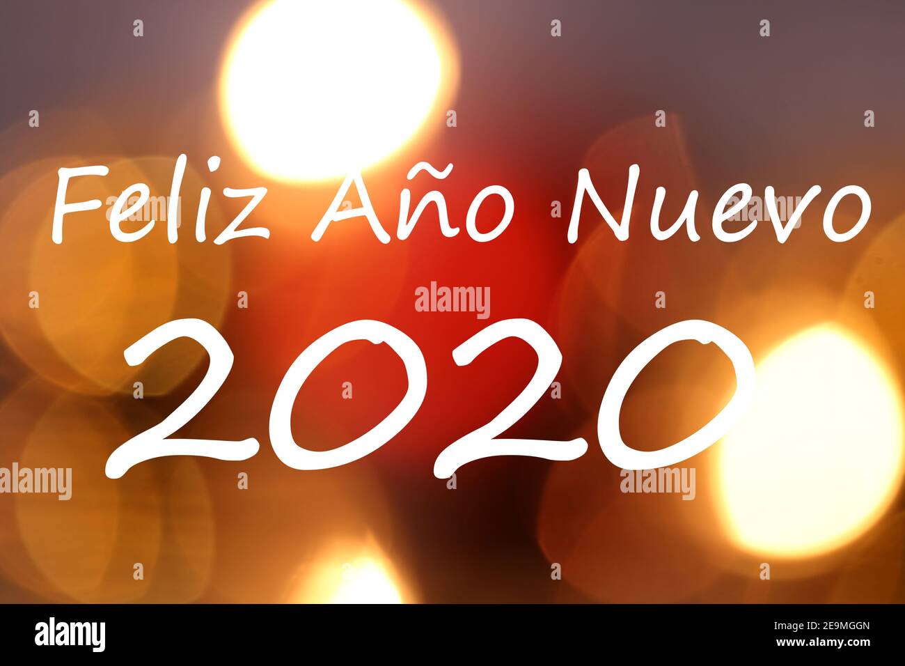 Spanische Neujahrs-Grüße (Feliz Ano Nuevo)´s Stockfoto