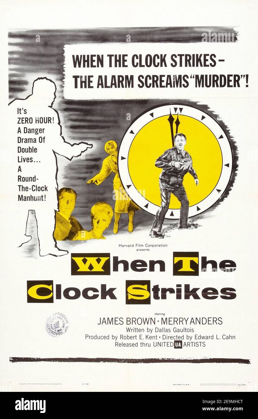 Poster Art - 'When the Clock Strikes' (1961) United Artists/ Dateireferenz # 34082-562THA Stockfoto