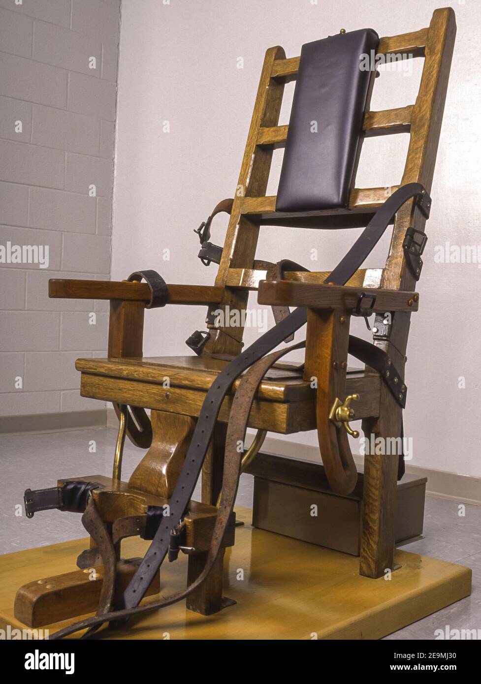 JARRATT, VIRGINIA, USA - elektrischer Stuhl zur Todesstrafe im Greensville Correctional Center, für die Todesstrafe. Stockfoto