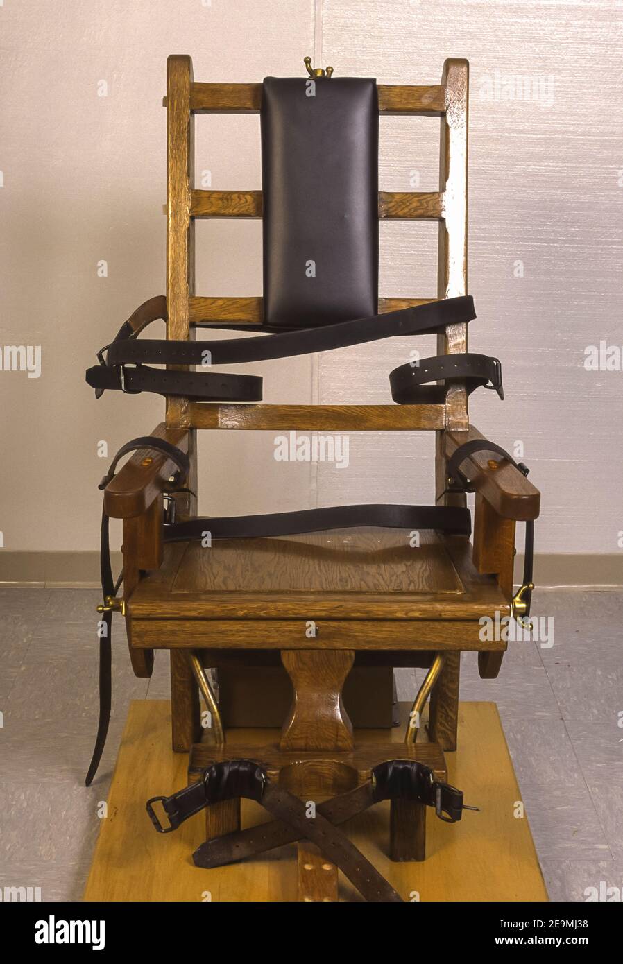 JARRATT, VIRGINIA, USA - elektrischer Stuhl zur Todesstrafe im Greensville Correctional Center, für die Todesstrafe. Stockfoto