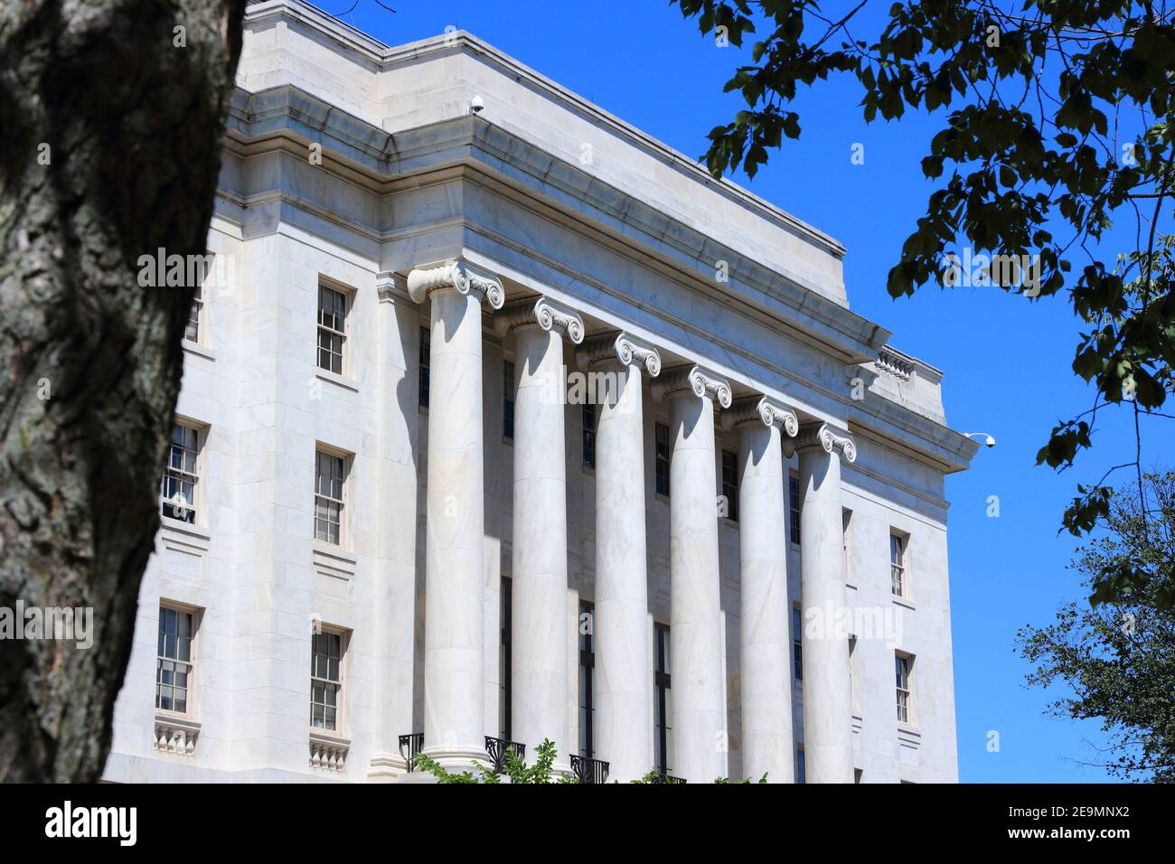 Washington DC Wahrzeichen. Bürogebäude des Longworth House, das vom Repräsentantenhaus genutzt wird. Stockfoto