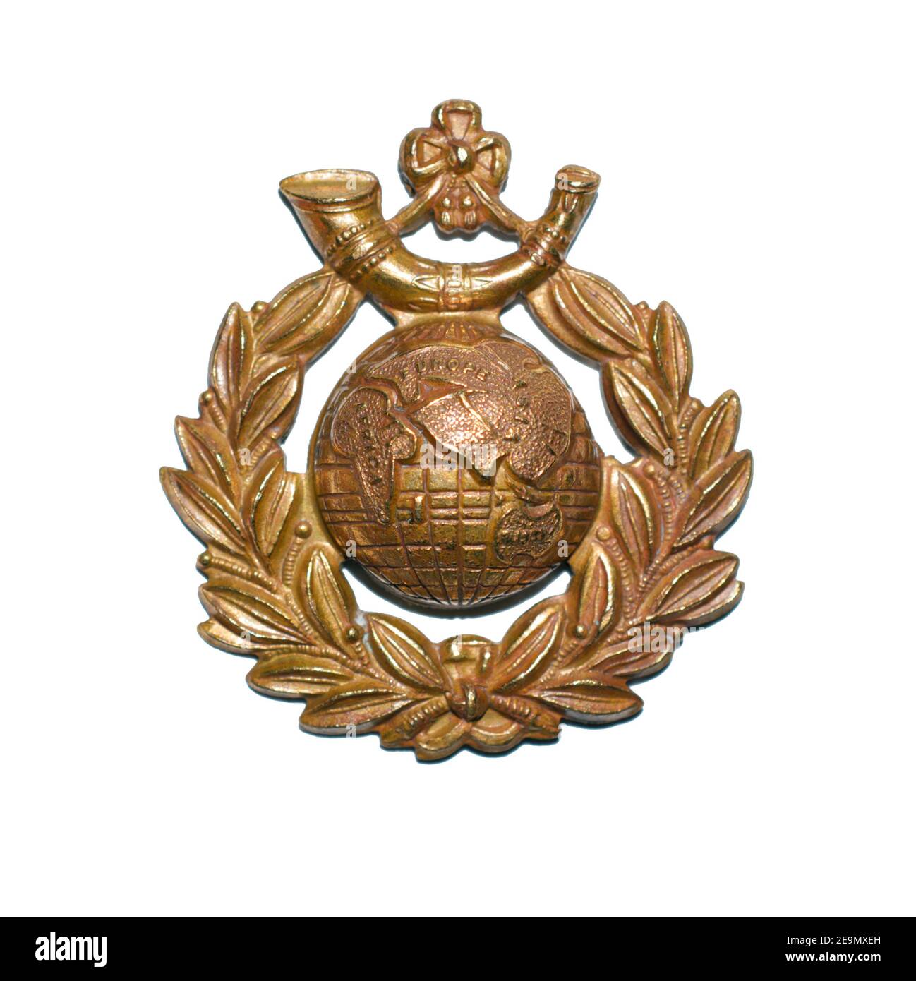 Ein Cap-Abzeichen der Royal Marine Light Infantry c. 1900-1922. Stockfoto