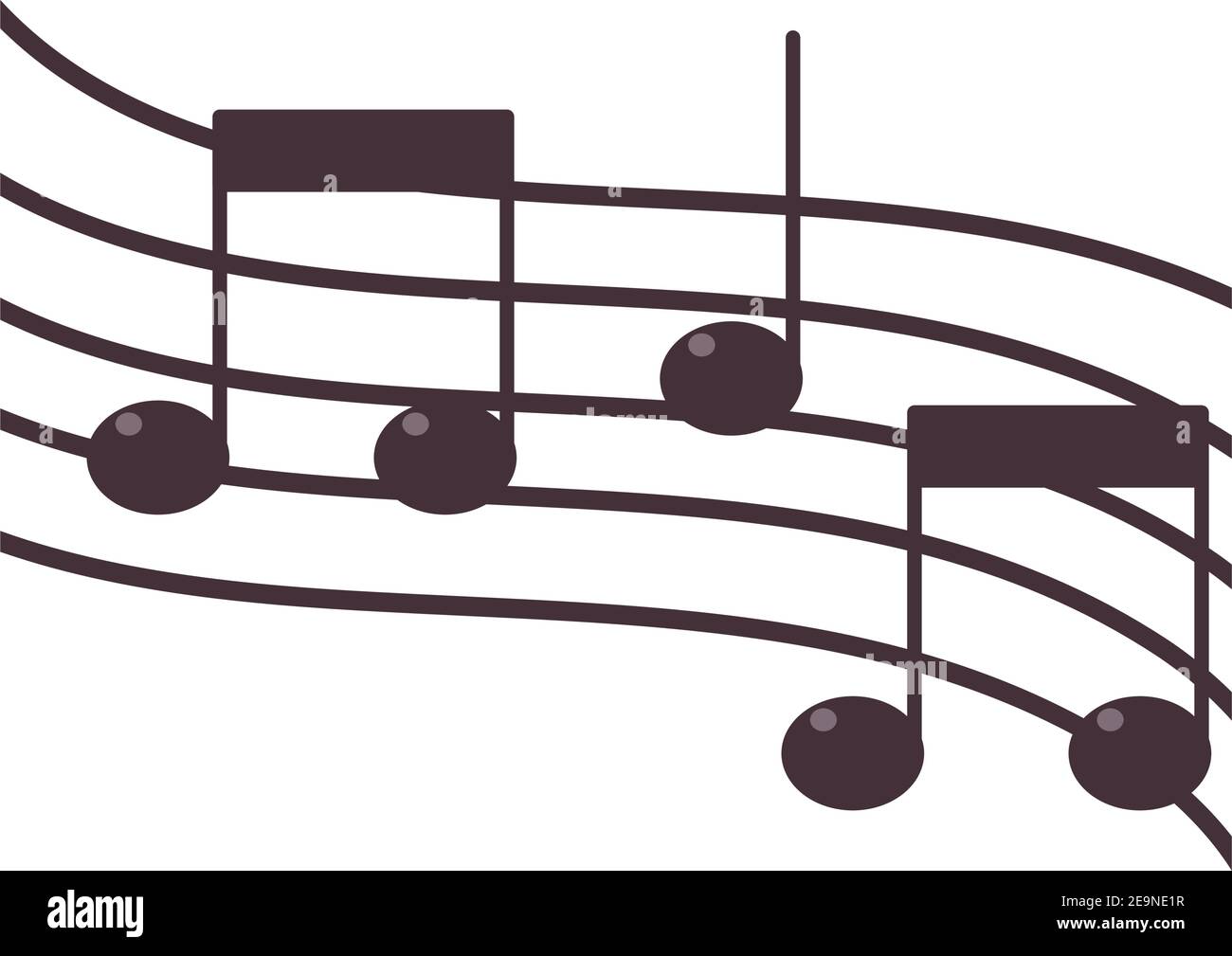 Musik Note Melodie Sound Symbol flach Design Vektor Illustration Stock Vektor