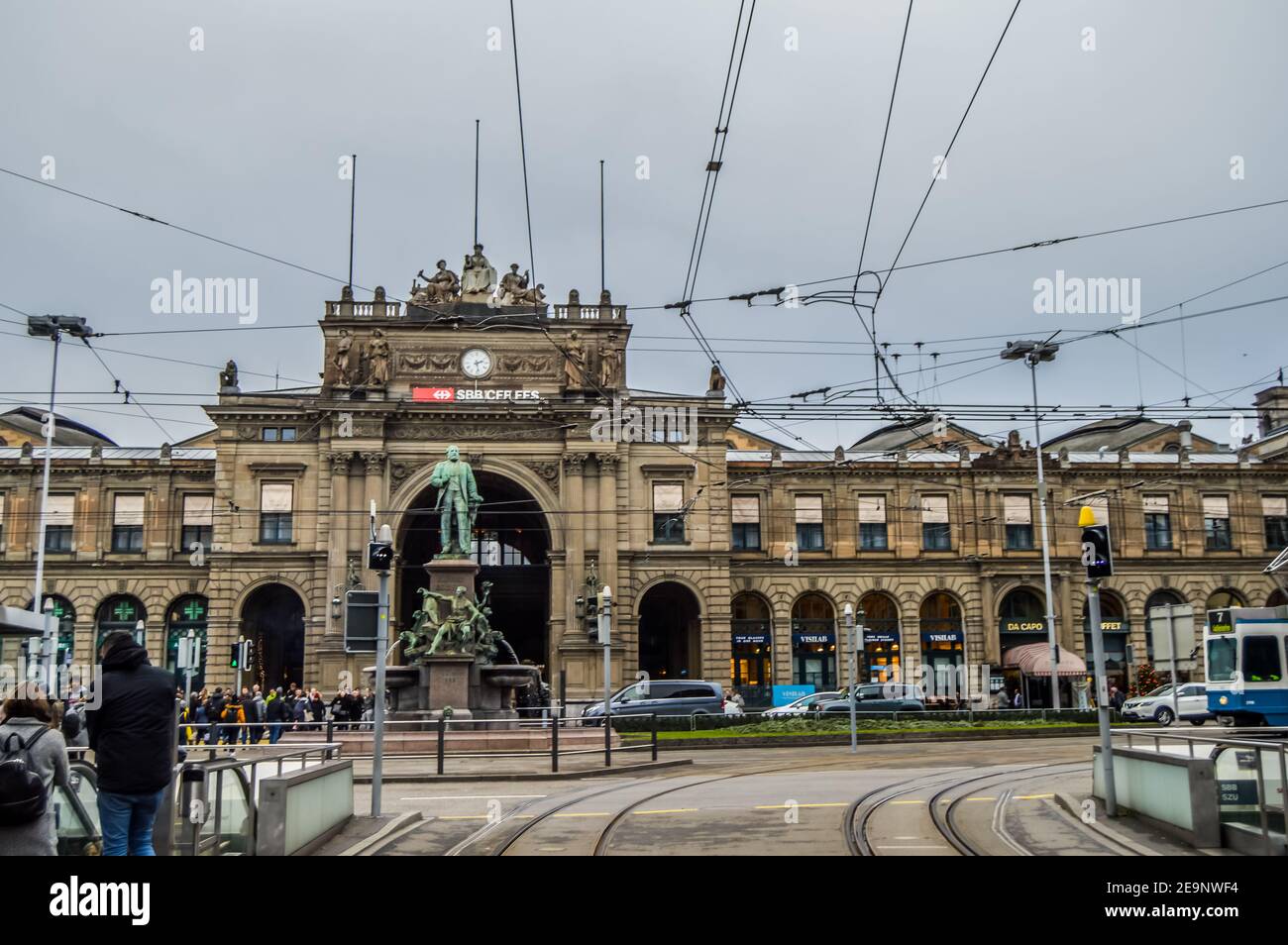 Historischer und alter Bahnhof Zürich HB in der Schweiz Stockfoto