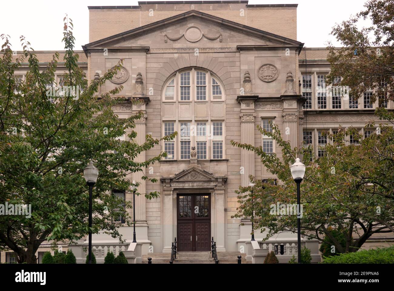 Abraham Lincoln High School auf dem Ocean Parkway in Coney Island Brooklyn NYC Stockfoto