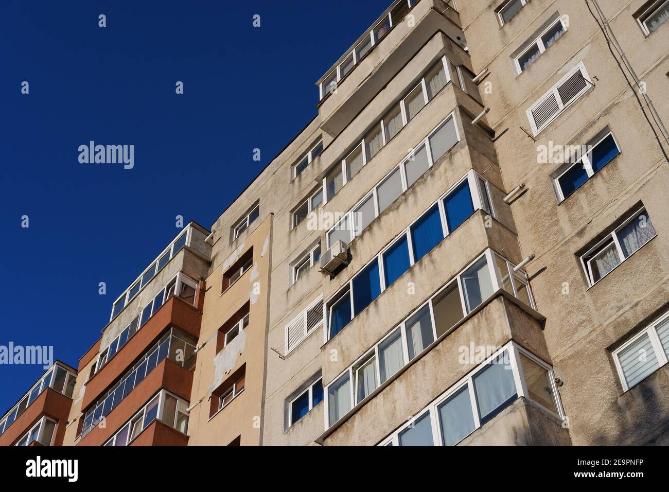 Wohnhaus in der kommunistischen Ära Osteuropas Stockfoto