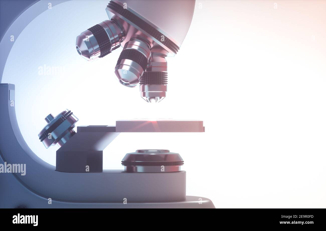 Optisches Elektronenmikroskop. Laborgerät mit Clipping Path im Lieferumfang enthalten. Stockfoto