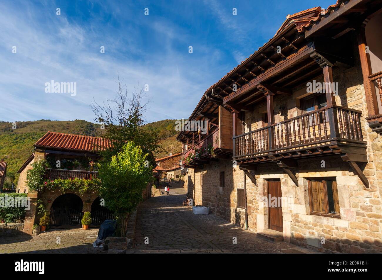 Barcena Bürgermeister, Dorf, Kantabrien, Spanien. Stockfoto