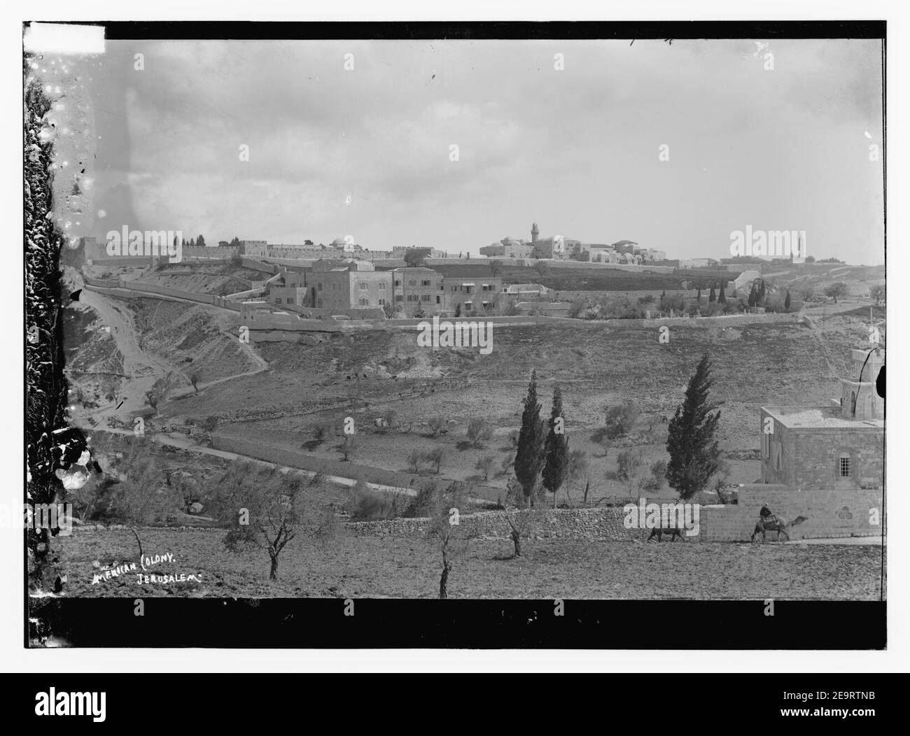 Mt. Zion, von der anderen Seite des Tals von Hinnon (z. B. Hinnom) Stockfoto