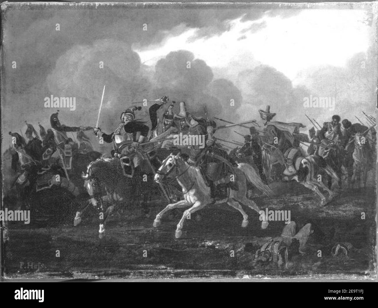 München - Kosakengefecht (nach Peter Hess) - 8012 - Bayerische Staatliche Gemäldesammlungen. Stockfoto