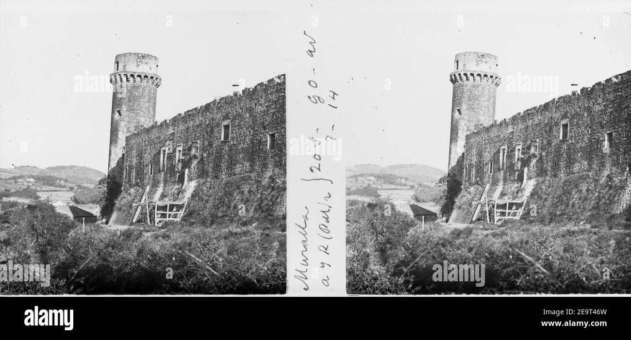 Muralla i torre. Stockfoto