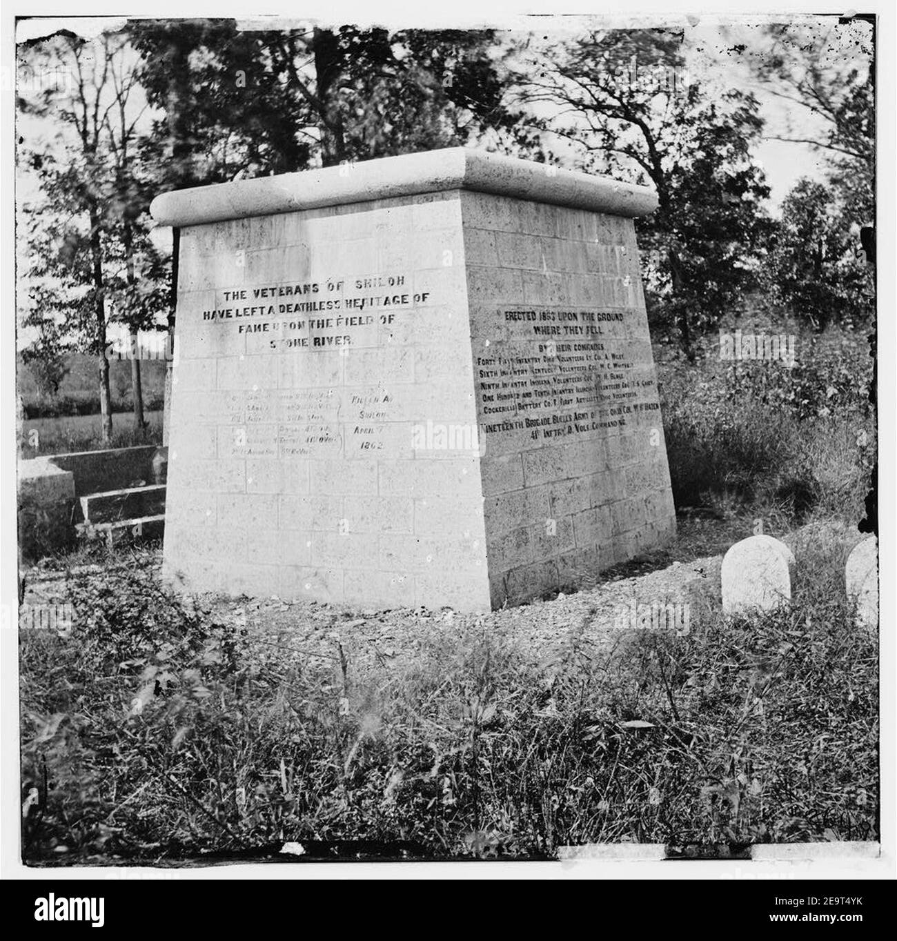 Murfreesboro, Tennessee (Nähe). Denkmal auf dem Schlachtfeld am Stones River Stockfoto