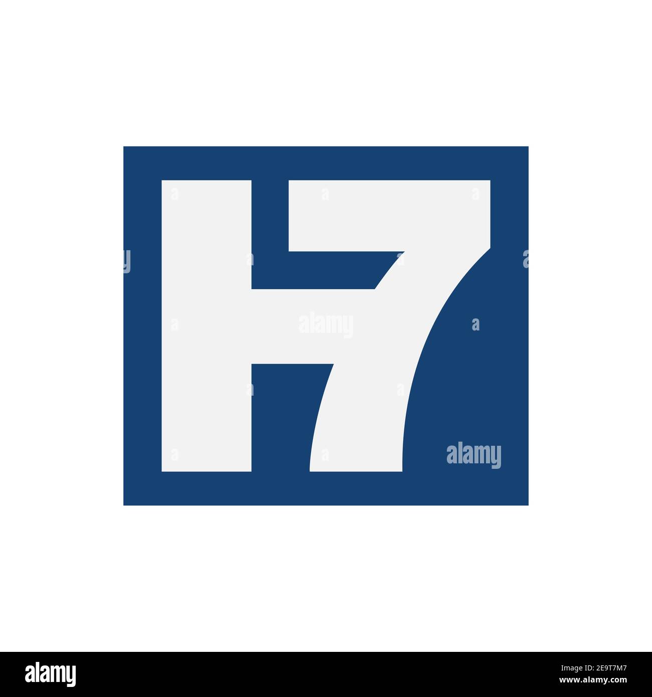 Einfache leistungsstarke Abstract H7 sieben Logo Vektor Grafik-Design mit Sternzeichen-Element Stock Vektor